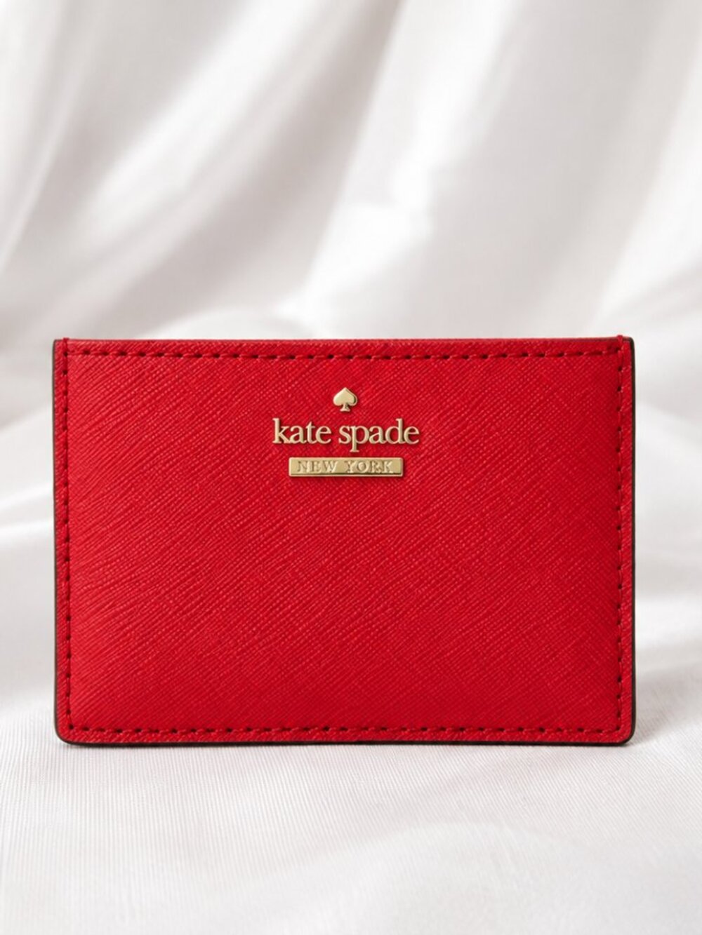 NWOT Kate Spade Cameron Street Red Saffiano Leather Card Holder Wallet